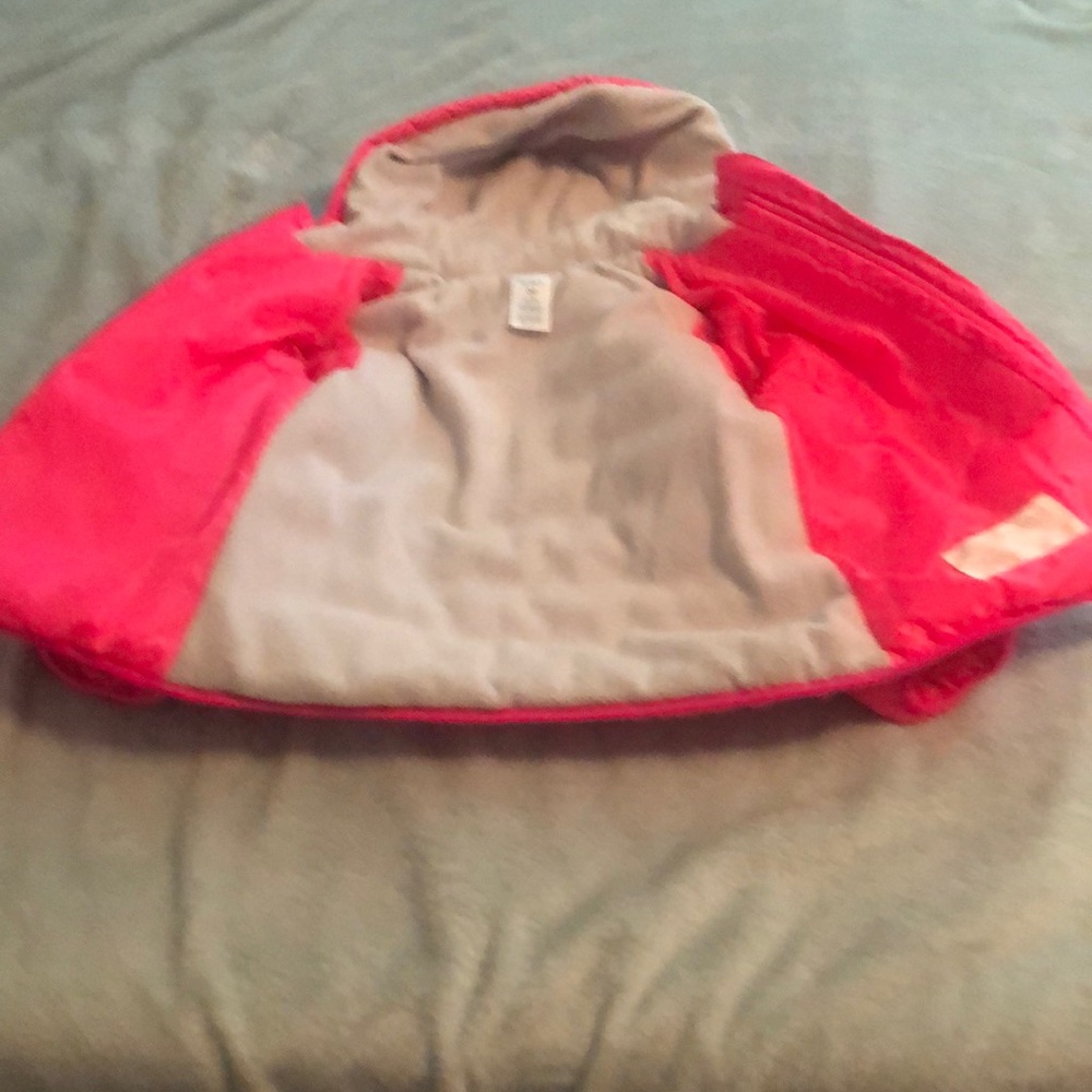 Girls pink puffer coat med 5/6